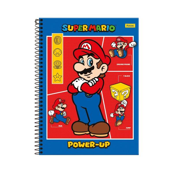 Imagem de Caderno Super Mario Bros Capa Dura Espiral 1 Matéria Escolar