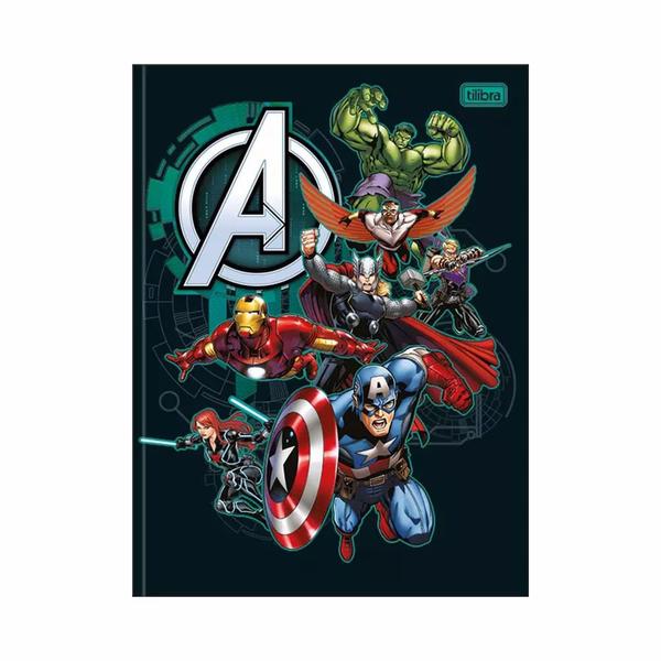 Imagem de Caderno Tilibra Brochura Capa Dura 1/4 Avengers 80 Folhas Capas Diversas - Item Sortido