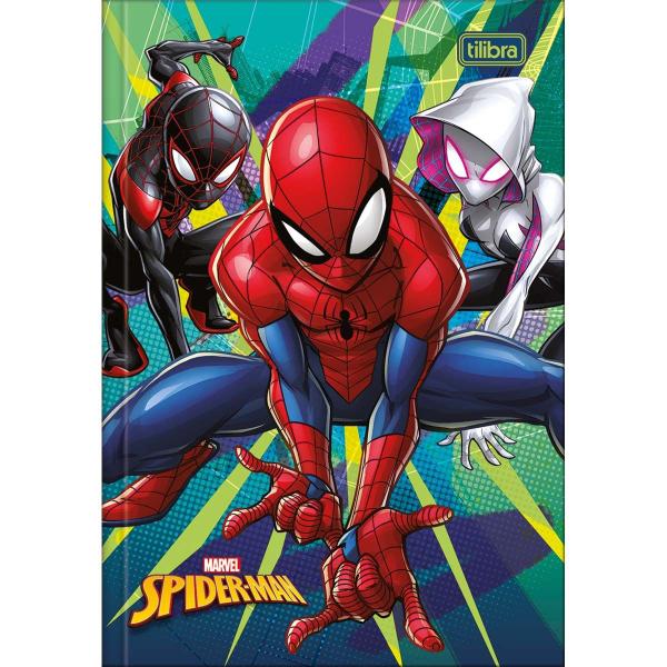 Imagem de Caderno Tilibra pequeno spider man brochura 140x200mm 80fls