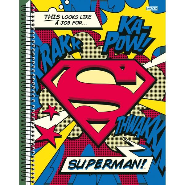 Imagem de Caderno Univ. 10 Mat. 160Fls Superman Capa 4 - São Domingos