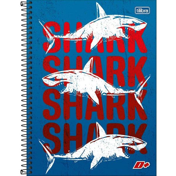 Imagem de Caderno Univ 10M Capa Dura D+ Masculino Shark 2025 200FL Tilibra