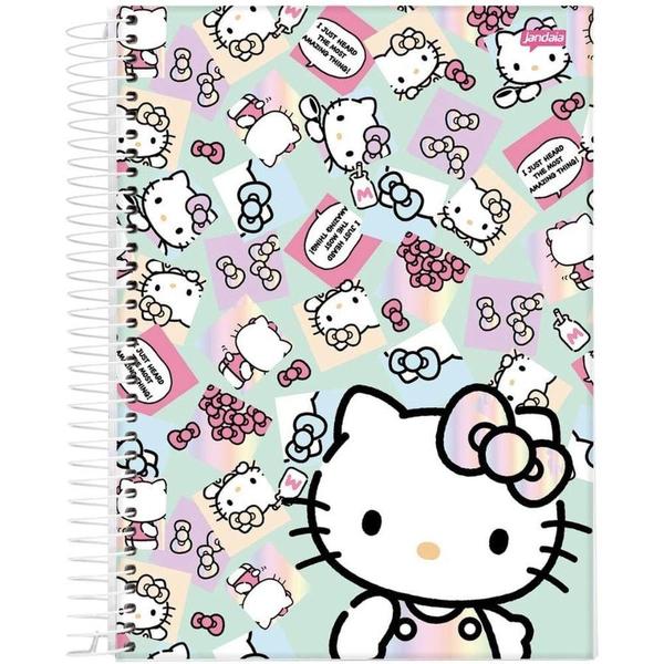 Imagem de Caderno Univ. 160 fls 10 Mat. Hello Kitty Capa 4 - Jandaia