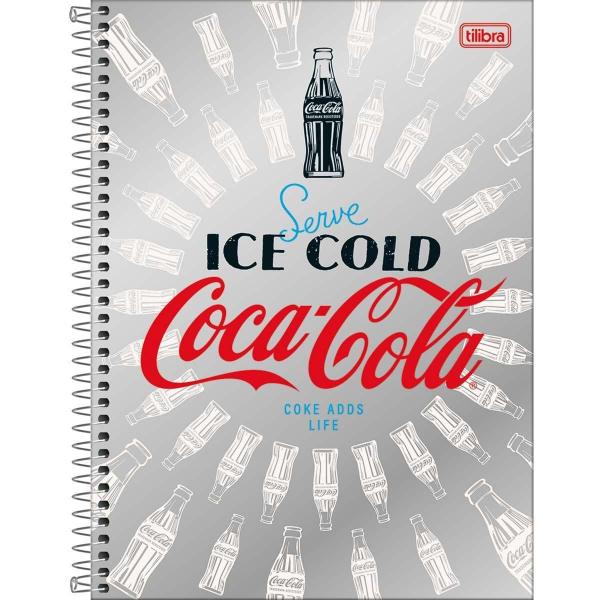 Imagem de Caderno Univ. Capa Dura Coca-Cola 10 Matérias 1Un. Tilibra