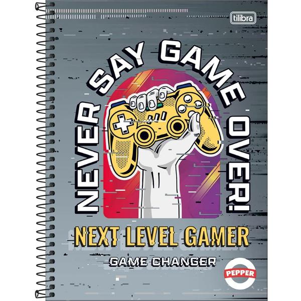 Imagem de Caderno Univ CD Game Over 16 Matérias Pepper 256fls 2024 Tilibra