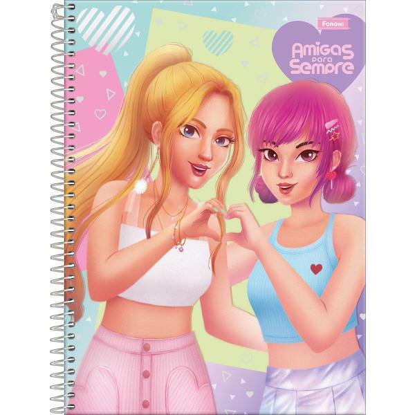 Imagem de Caderno Universitario 1 Materia Amigas Para Sempre Escolar