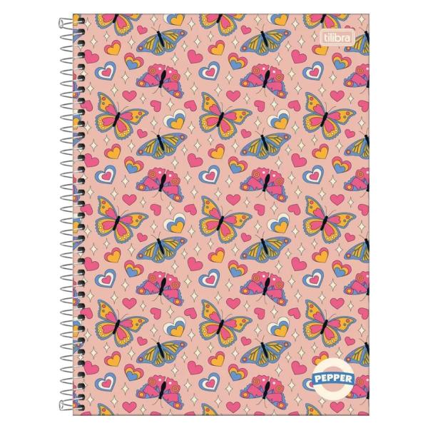 Imagem de Caderno universitario 10m 160 folhas pepper fem cd - tilibra