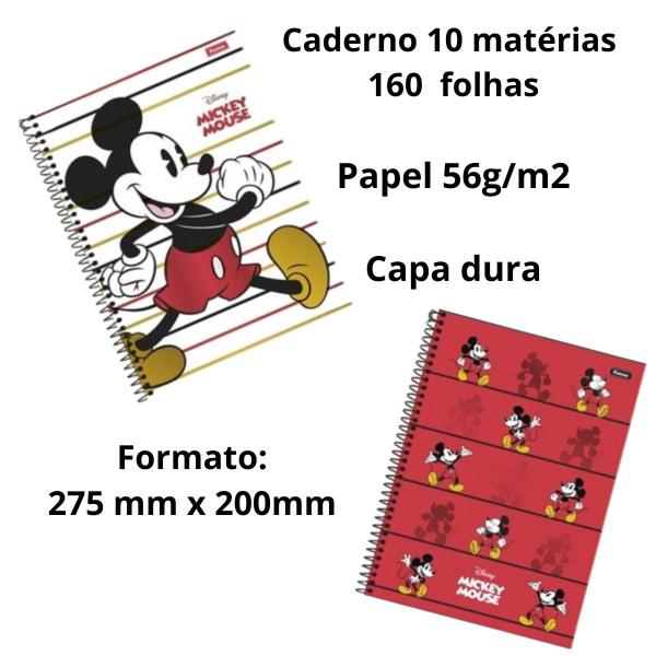 Imagem de Caderno universitario 10m 160folhas mickey vintage cd foroni