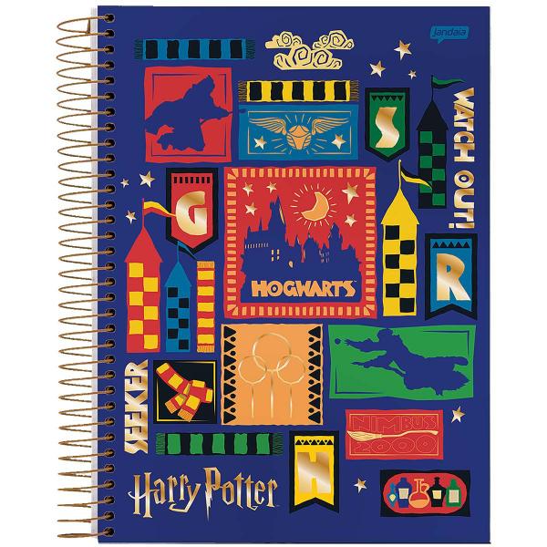 Imagem de Caderno universitário 12 matérias 240 folhas Harry Potter Jandaia