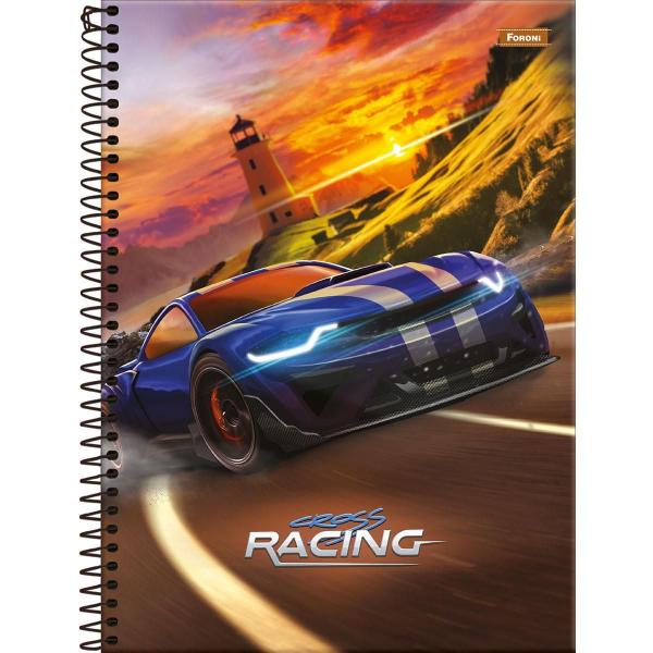 Imagem de Caderno Universitario 12 Materias Cross Racing Capa Dura