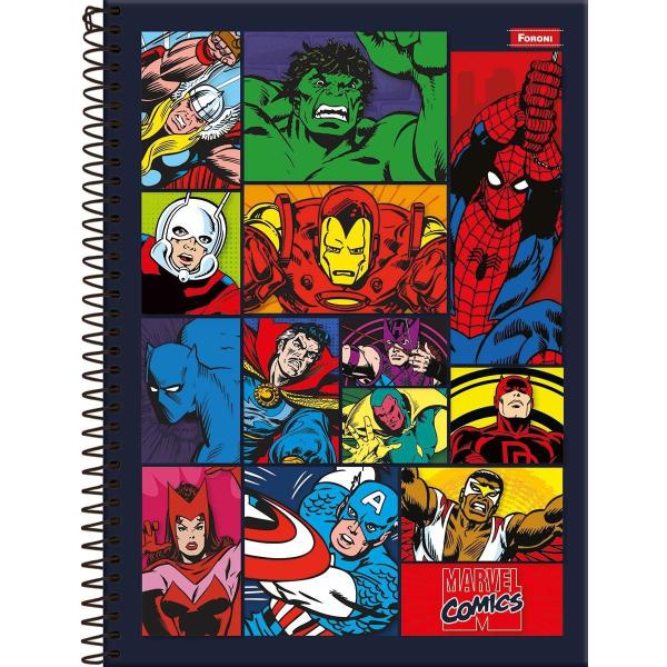 Imagem de Caderno Universitario 15 Materias Marvel Comics Escolar