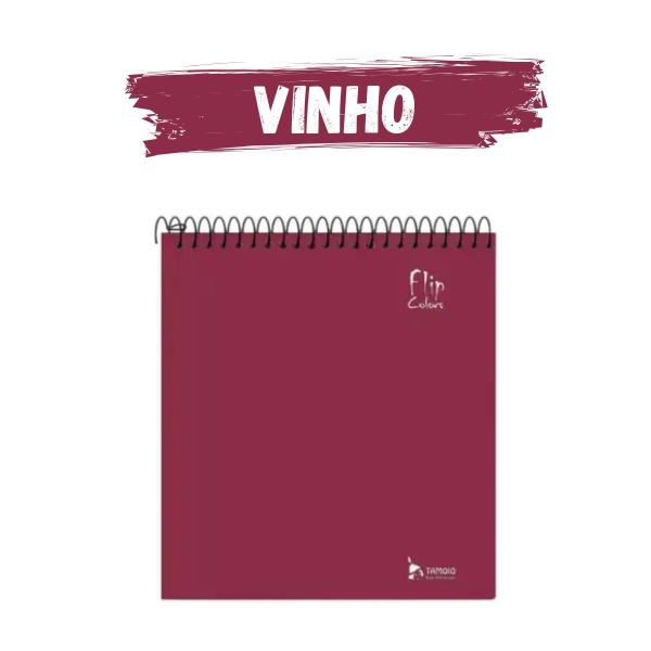 Imagem de Caderno universitario 1m 80 folhas flip colors vinho cd