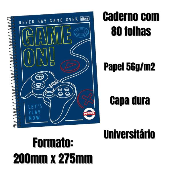 Imagem de Caderno universitário 1m 80f pepper masc cd - tilibra