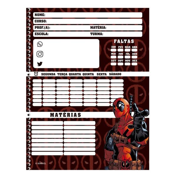 Imagem de Caderno Universitário 1x1 80 Fls C.D. São D. - Deadpool 5