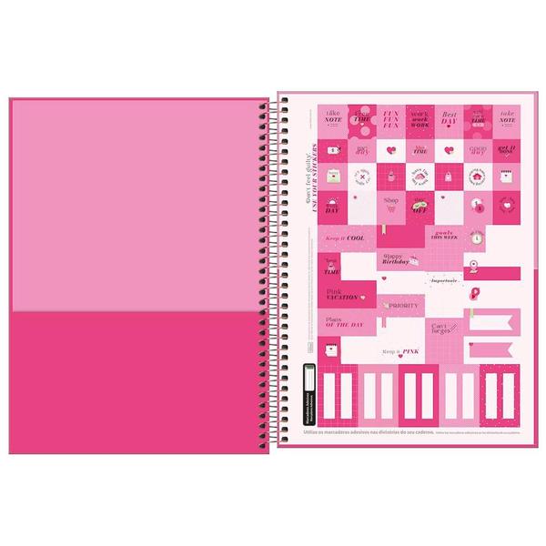 Imagem de Caderno Universitário 1x1 80 Fls C.D. Tilibra - Pink Love 8