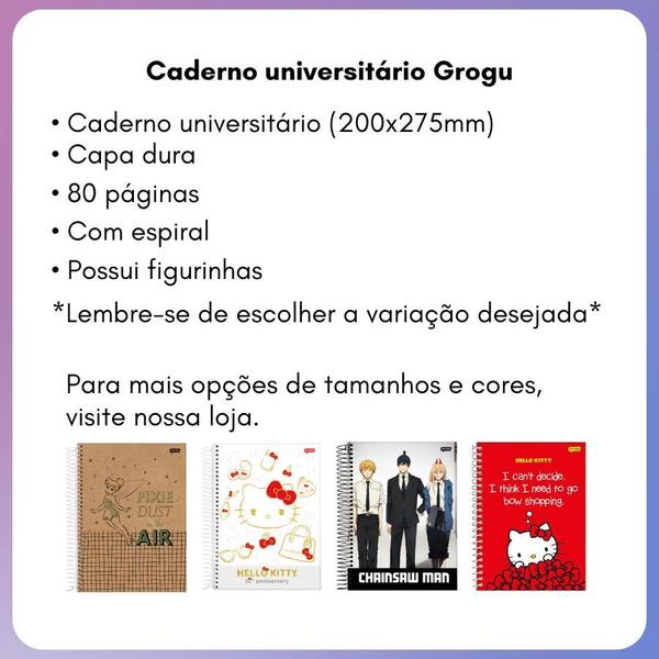 Imagem de Caderno Universitário 1x1 80 Folhas Grogu Capa Dura Jandaia