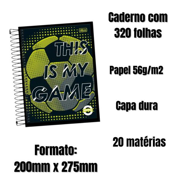 Imagem de Caderno universitário 20m 320f pepper masc  cd - tilibra