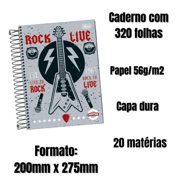 Imagem de Caderno universitário 20m 320f pepper masc  cd - tilibra