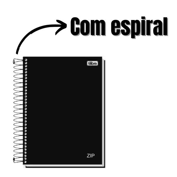 Imagem de Caderno universitario 20m 320f zip preto  cd - tilibra