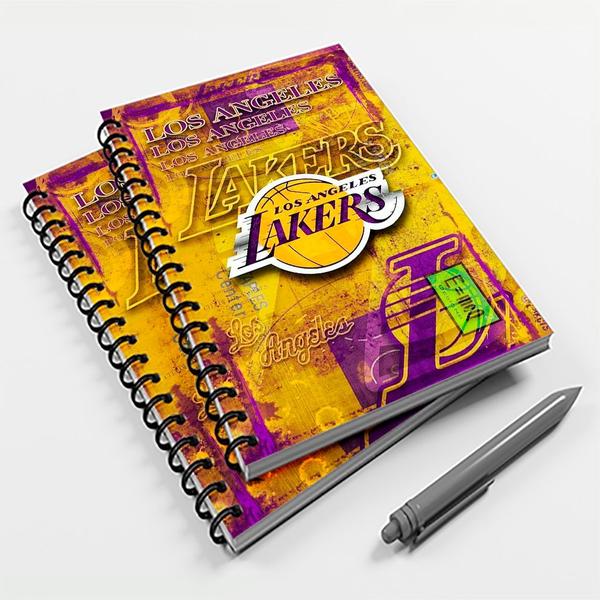 Imagem de Caderno Universitário 96 Fls Basquete Los Angeles Lakers