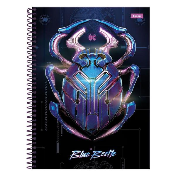 Imagem de Caderno Universitário Blue Beetle - Besouro - 80 Folhas - Foroni