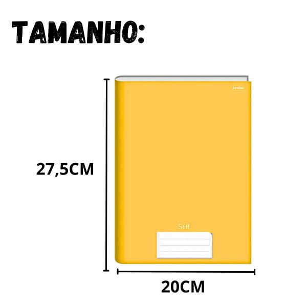 Imagem de Caderno universitario brochurão 96f stiff amarelo cd c/02un