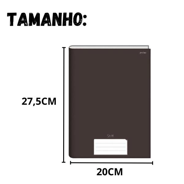 Imagem de Caderno universitario brochurão 96f stiff preto cd c/02un