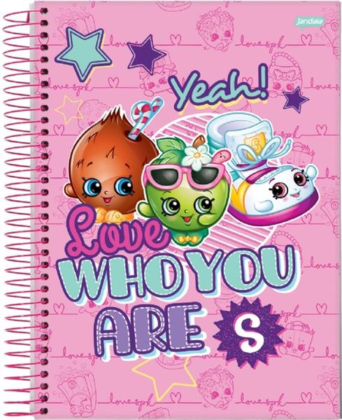 Imagem de Caderno Universitário Capa Dura 1 Matéria 96 Folhas Shopkins Jandaia (SKU 12563)