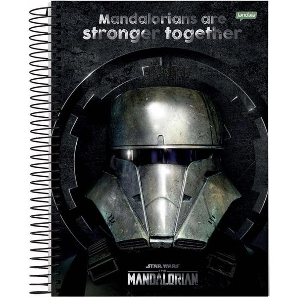 Imagem de Caderno Universitário Capa Dura 1 Matéria Star Wars Mandalorian Jandaia