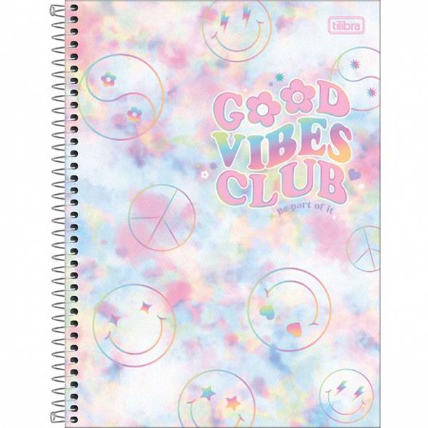 Imagem de Caderno Universitário Capa Dura 10 Matérias 160 Folhas Good Vibes Tilibra (SKU 15876)