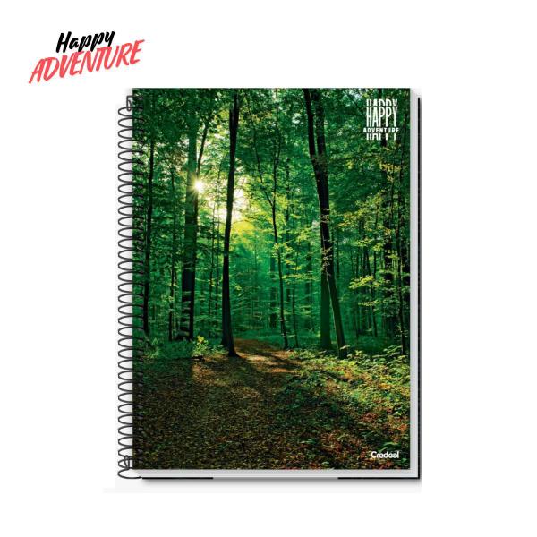 Imagem de Caderno Universitário Capa Dura 80fls Quadriculado 7x7mm Happy