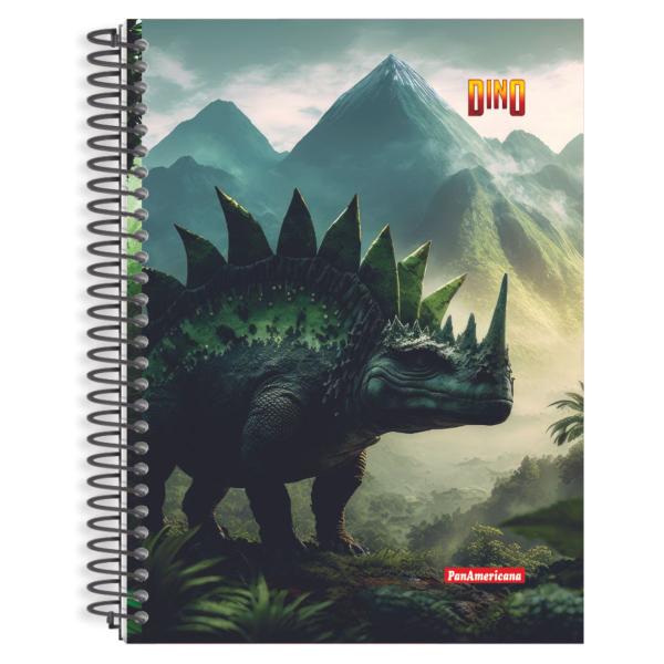 Imagem de Caderno Universitário Capa Dura Dino 96 Folhas Espiral 1 Un