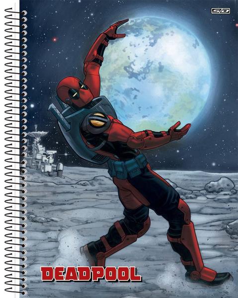 Imagem de Caderno Universitário Deadpool 1 Matéria Capa Dura Escolar