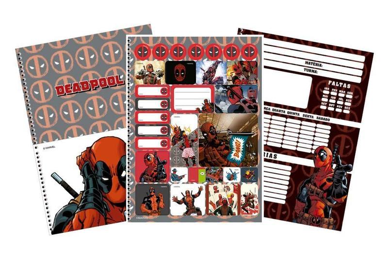 Imagem de Caderno Universitário Deadpool 1 Matéria Capa Dura Escolar