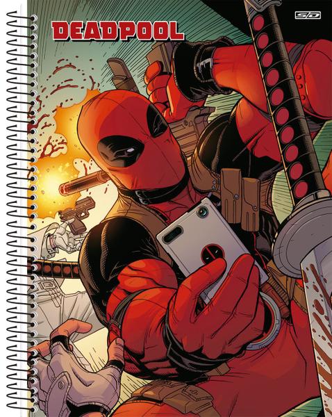 Imagem de Caderno Universitário Deadpool 1 Matéria Capa Dura Escolar