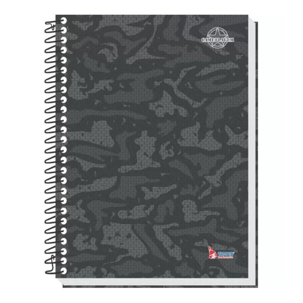 Imagem de Caderno Universitário Espiral 1 Mat. 80fls Camuflagem Tamoio