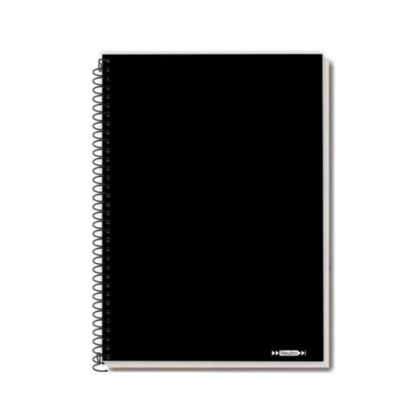 Imagem de Caderno Universitário Espiral 10 Mat. 200fls Neutro Preto