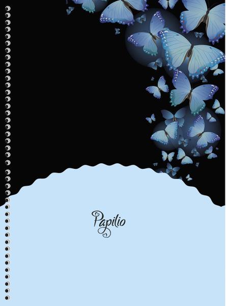 Imagem de Caderno Universitário Espiral Papilio Borboletas 10 Matérias 160 Folhas Capa Dura Animativa