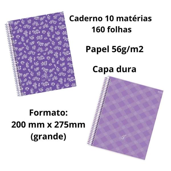 Imagem de Caderno universitário Lavender 10 matérias 160F -SD