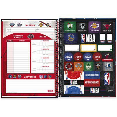 Imagem de Caderno Universitario NBA Espiral 1x1 Capa Dura - Spiral