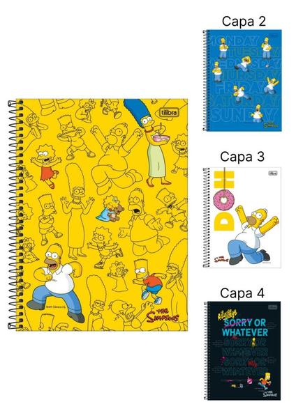 Imagem de Caderno Universitário Simpsons 1 Matéria - TILIBRA