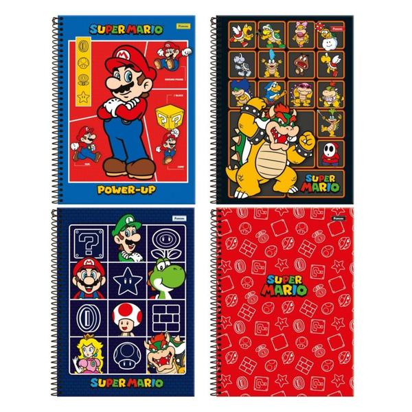 Imagem de Caderno Universitário Super Mario 80 folhas