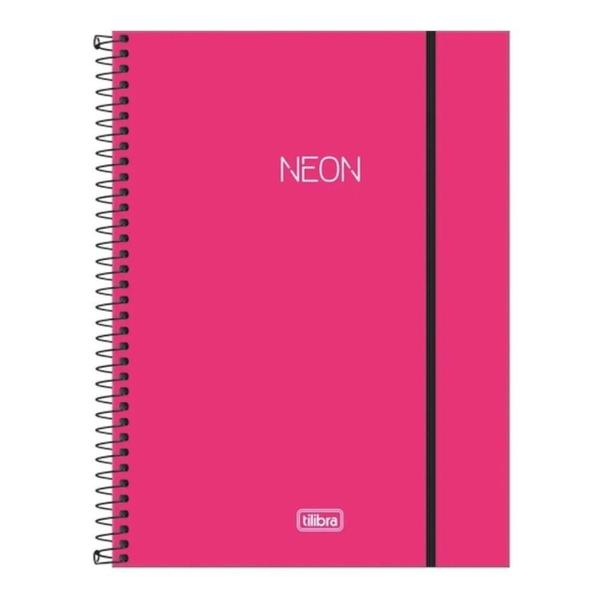 Imagem de Caderno Universitário Tilibra Espiral Neon Rosa 160 Folhas