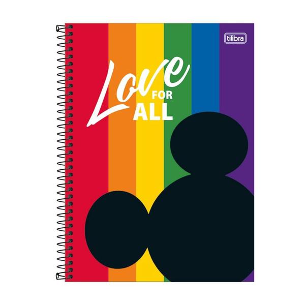 Imagem de Caderno Universitário Tilibra Mickey Rainbow 1 Matérias 80 Folhas