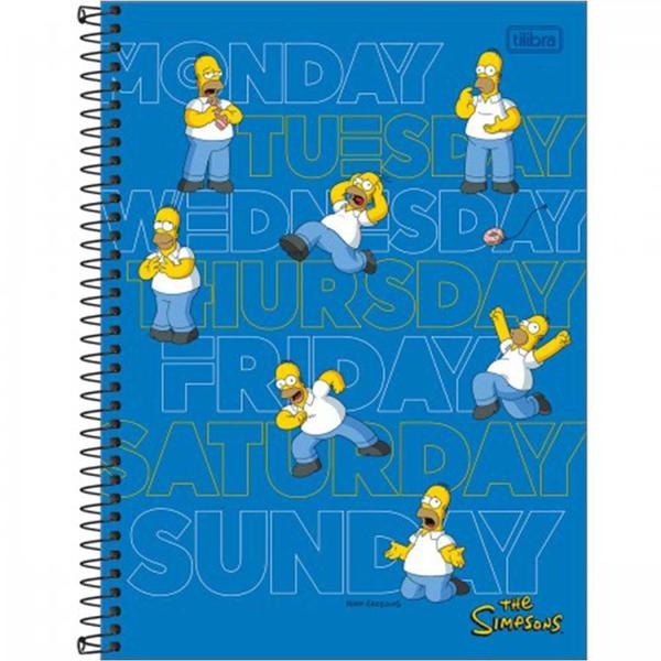 Imagem de Caderno Universitário Tilibra Simpsons 10 Matérias 160 Fls Espiral Capa Dura