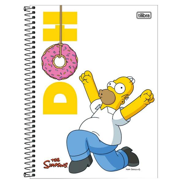 Imagem de Caderno Universitário Tilibra The Simpsons1 Matéria Espiral 80 Fls