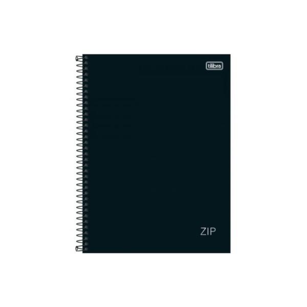 Imagem de Caderno Universitário ZIP TILIBRA Preto 16 matérias 256 folhas