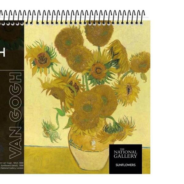 Imagem de Caderno Van Gogh De Desenho Sketch Book Sunflowers São Domingos