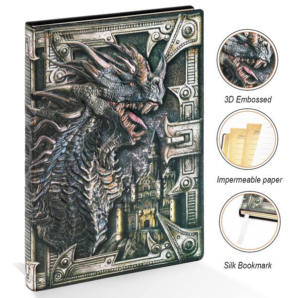 Imagem de Caderno Wunhunew 3D Dragon DND Journal 200 páginas A5