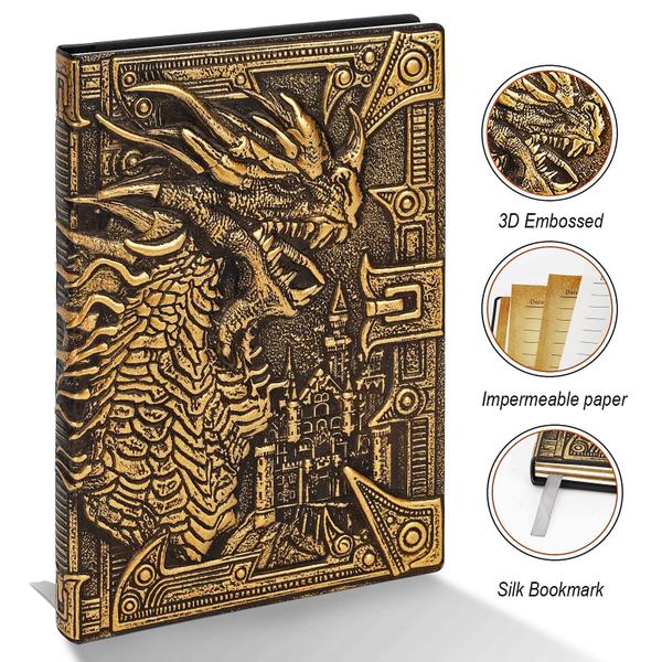 Imagem de Caderno Wunhunew 3D Dragon DND Journal 200 páginas A5