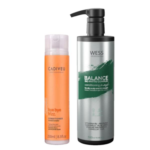 Imagem de Cadiveu Cond Bye Bye Frizz 250ml + Wess Balance Cond. 500ml